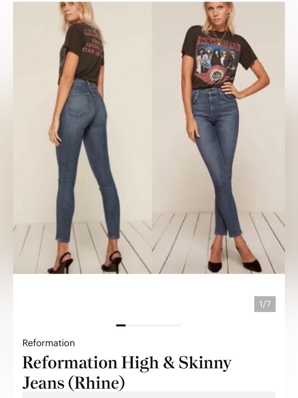 Reformation light blue denim jeans